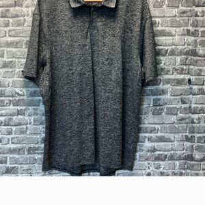 LuLu Lemon Gray Zip-Up Polo Shirt